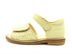 Angulus light yellow sandal glitter